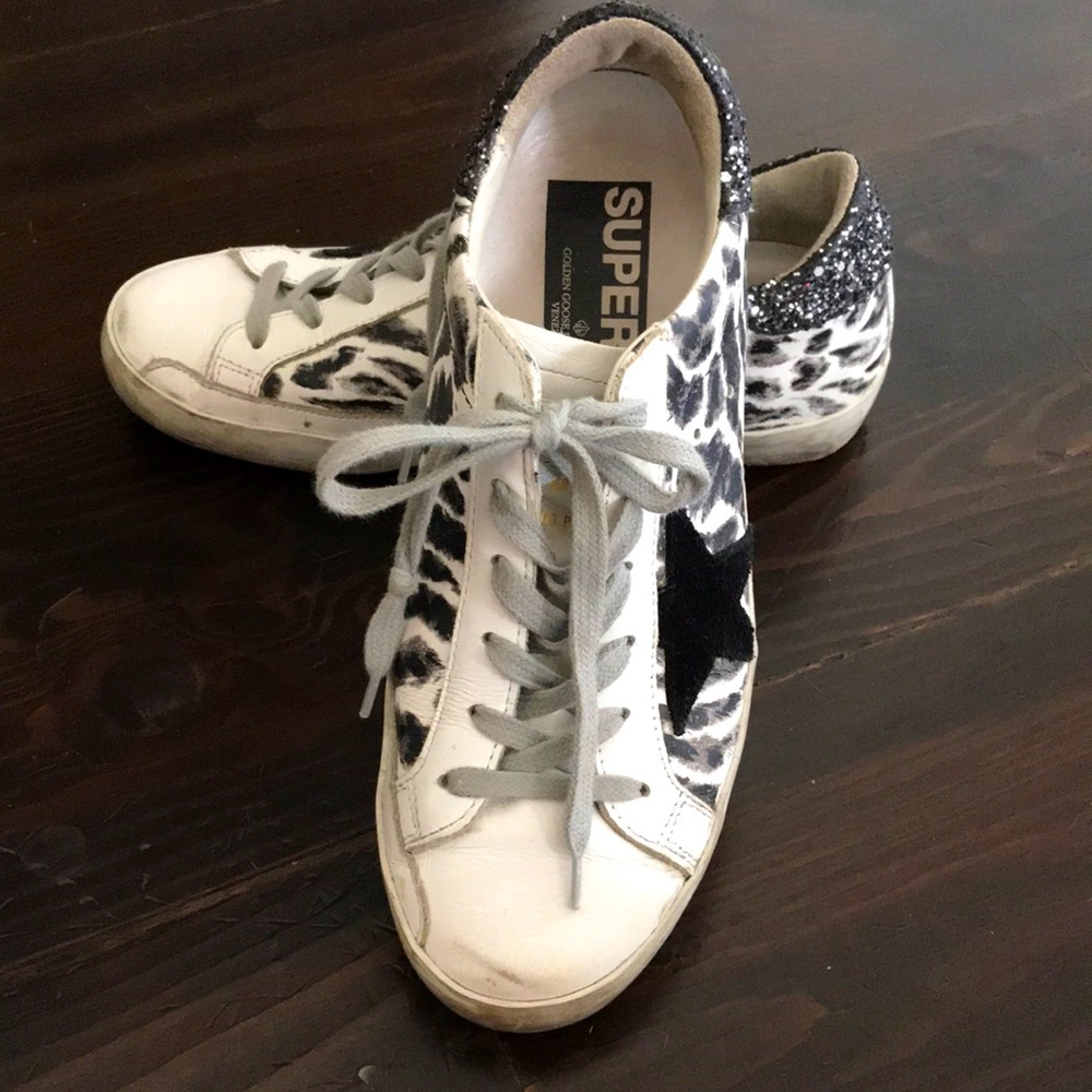 Zebra/Leopard Golden Goose